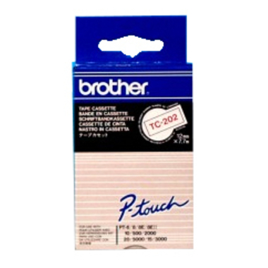 PTOUCH Band, laminiert rot/weiss TC-202 PT-3000 12 mm