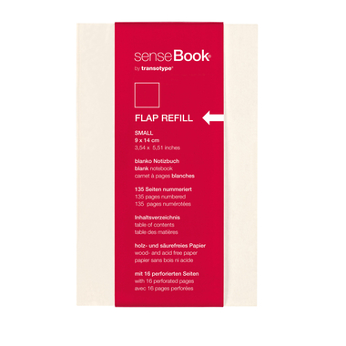 TRANSOTYPE senseBook FLAP REFILL A6 75510601 rigato, S, 135 fogli beige