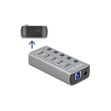 Delock USB Hub 63263 USB 3.0 - 4x USB-A / 2x Charging Port