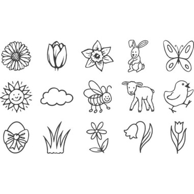 HEYDA Stempel-Dose Frühling 204888484 15 Stück