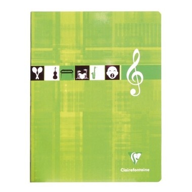 CLAIREFONTAINE Cahier musique 17x22cm 3798 5mm, quadrillé 28 feuilles