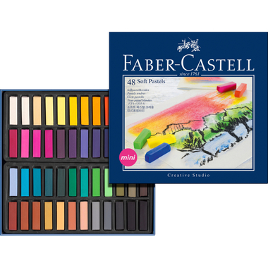 FABER-CASTELL craies pastels Mini 128248 boîte en carton à 48 pce