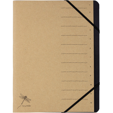 PAGNA Ordnungsmappe A4 40060-11 PUR natur 7 Fächer