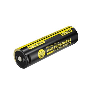 Nitecore Batterie NL1836R Li-Ion Typ 18650 avec USB-C 3600 mAh, 1 Pièce/s