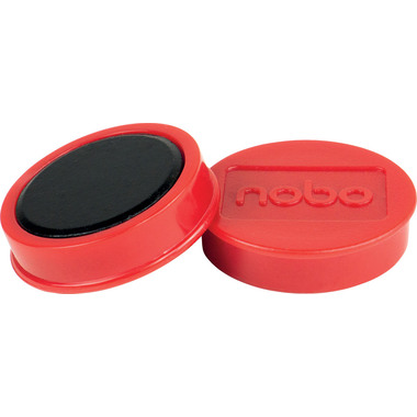 NOBO Magnet rund 38mm 1915307 rot 10 Stück