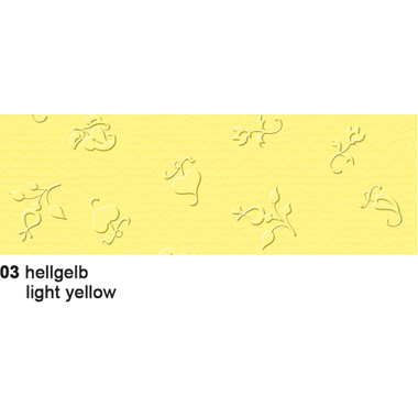 URSUS Prägekarton Elegance Bouquet 61020003 hellgelb 5 Stück