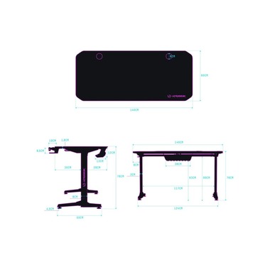 Ultradesk Gaming Desk Frag Black