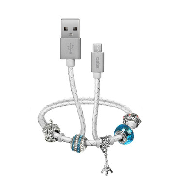 Cavo dati e ricarica Micro USB con ciondoli charm