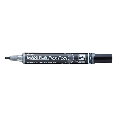 PENTEL Whiteboard Marker MAXIFLO 4mm MWL5SBF-AX nero, Flex Feel