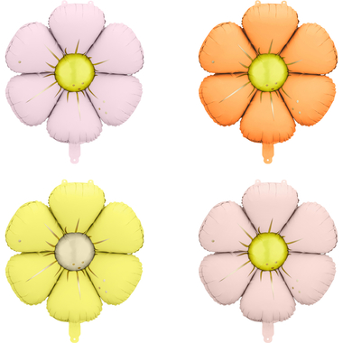 PARTYDECO Palloncino in foil 45cm FBZ4 Margherite, ass. 4 pezzi