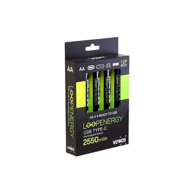 Verico battery Li-Ion AA with USB-C 1700 mAh, 4 pieces