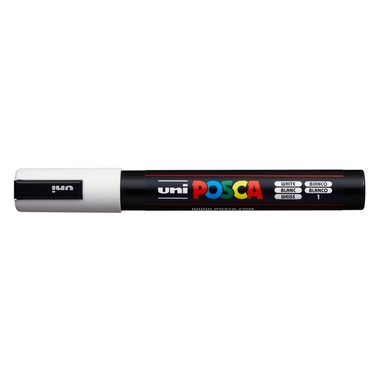 POSCA Marker 1.8-2.5mm PC-5M WHITE weiss, Rundspitze