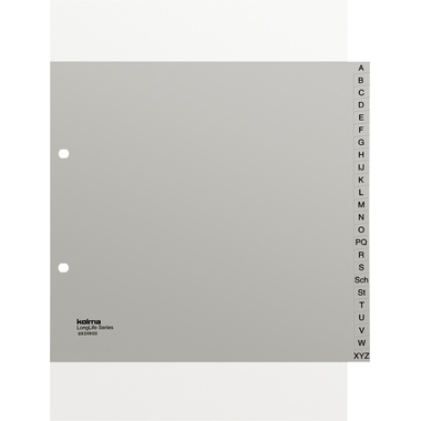KOLMA Register LongLife A4 1/2 H. 69.249.03 grau A-Z 24-teilig