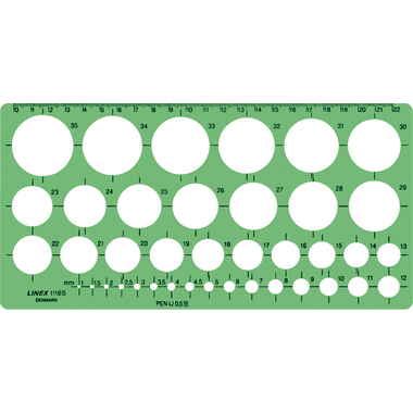 LINEX Calibre circulaire 561400 1-35mm vert/transp.