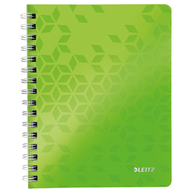 LEITZ Spiralbuch WOW PP A5 4639-00-54 grün 80 Blatt