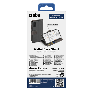 Étui portefeuille fonction stand pour Samsung Galaxy S20 Ultra