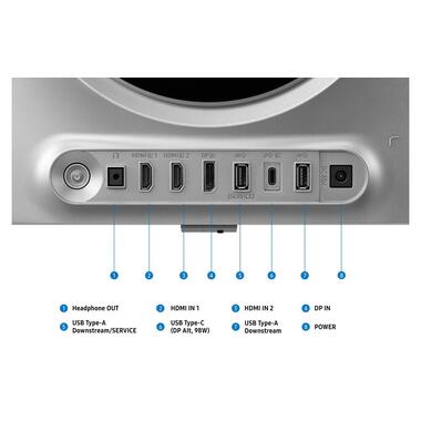 Samsung Moniteur Odyssey G80HF OLED, 4K UHD, 240 Hz, argent