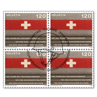 Viererblock «125 Jahre Militärversicherung»