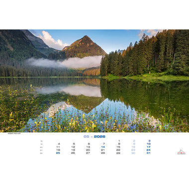 CALENDARIA Bildkalender 2026 9783036205267 Mountain Waters ML 45x34cm