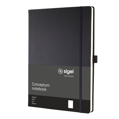 CONCEPTUM Notizbuch 213x295x20mm CO110 blanko schwarz
