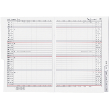 BIELLA Agenda Glasgow 2026 855310000026U 1M/2P sostituto ML 10x13.9cm