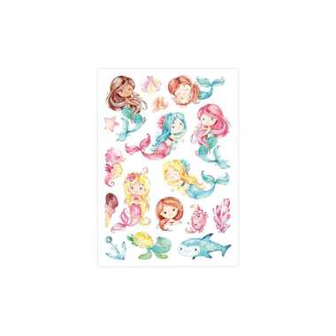 Set di tatuaggi Papierdrachen Unicorno, Sirena, Principessa