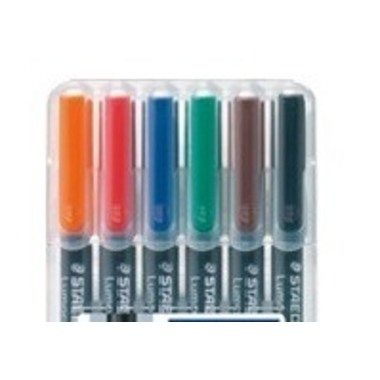 STAEDTLER Lumocolor permanent S 313-WP6 6 Farben ass.