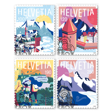 Francobolli Serie "Attrazioni in Svizzera"