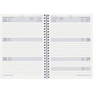 BIELLA Agenda Dispo Term Wire-O 2026 808535000026U 1S/2P Cylar ML 14.5x20.5cm