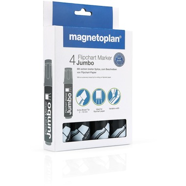 MAGNETOPLAN Flipchart Marker Jumbo 1111505 ass. 4 Stück