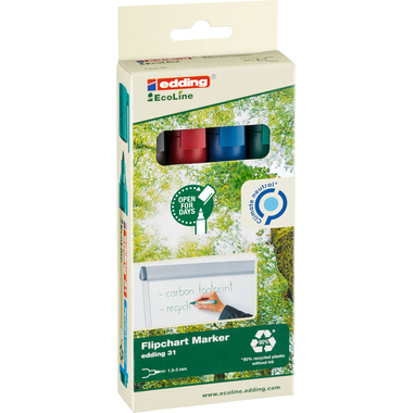 EDDING Flipchart Marker 31 1,5-3mm 31-E4 4 pz., astuccio