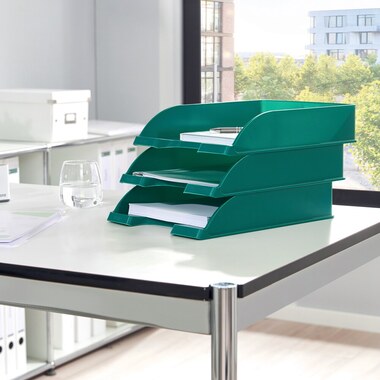 LEITZ Corbeille à courrier Plus A4 52270055 vert