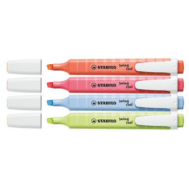 STABILO Textmarker Swing Cool 1-4mm 275/4-08-1 ass. 4 pezzi