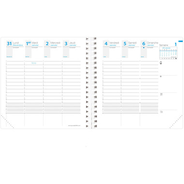 QUO-VADIS Agenda Time&Life medi. 2027 540066Q 1W/2S Ersatzkal. FR 16x16cm