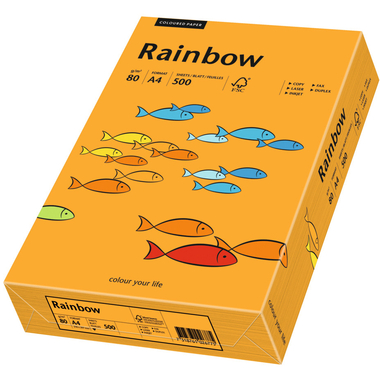 RAINBOW Papier orange/24 A4 88042431 FSC, 80g 500 Blatt