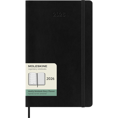 MOLESKINE Agenda Classic Large 2026 DSB12WN3Y26 1S/1P nero SC 13x21cm