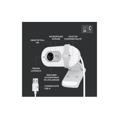 Logitech Brio 100 Blanc