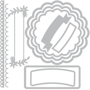 SIZZIX Stanzformen 666801 Scalloped Circles 9 Stk.