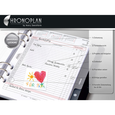 CHRONOPLAN Blatt liniert 50305Z.26 50 Blatt A5