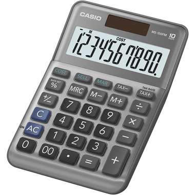 CASIO Tischrechner MS-100FM grau