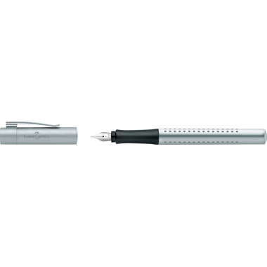 FABER-CASTELL Füller Grip 2011 F 140906 silber