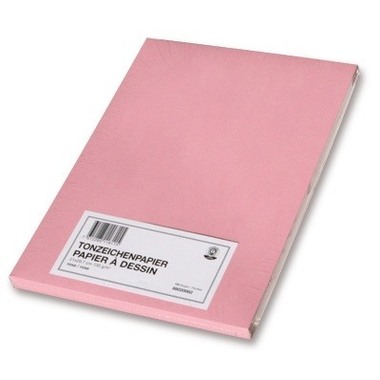 PAPYRUS Tonzeichenpapier A4 88020066 130g, eosin 100 Blatt