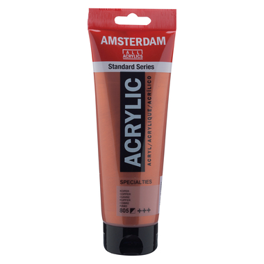 AMSTERDAM Peinture acrylique 250ml 17128050 or fonce 805