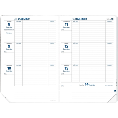 QUO-VADIS Texthebdo Ersatz 26/27 296003Q 1W/2S 12M DE 16x24cm