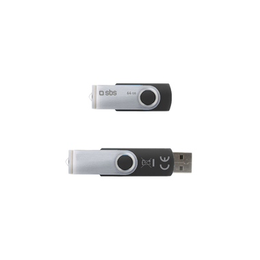 USB 2.0 Stick mit 64 GB und schwenkbarer Abdeckung