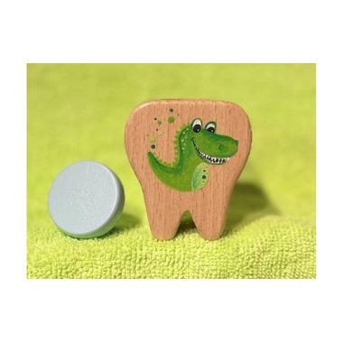 Spielba Holzspielwaren Boîte à dents de lait Dino