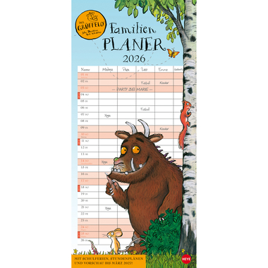 HEYE Pianificatore Grüffelo 2026 23444+26 1M/1P TE 5 colonne 21x45cm