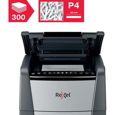 REXEL Destructeur docu. Optimum AF+ 2020300XCH 300X, P-4, 60lt