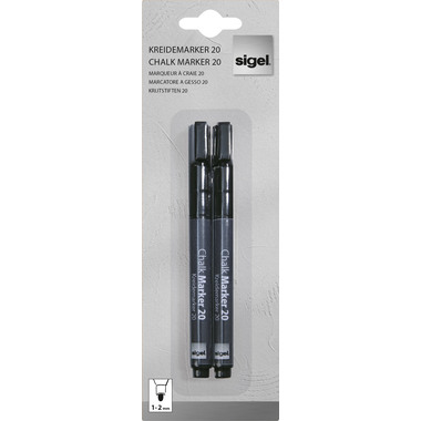 SIGEL Craie 1-2mm BA177 noir 2 pcs.