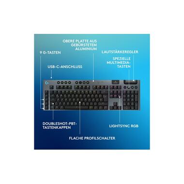 Logitech Gaming-Tastatur G915 X Lightspeed GL Tactile